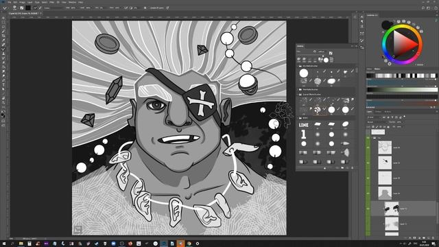 Как нарисовать чёрно-белую иллюстрацию смотреть онлайн