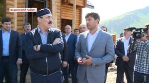 РАМЗАН КАДЫРОВ И РАМАЗАН АБДУЛАТИПОВ ОЗНАКОМИЛИСЬ С ХОДОМ СТРОИТЕЛЬСТВА КУРОРТА "КЕЗЕНОЙ-АМ"