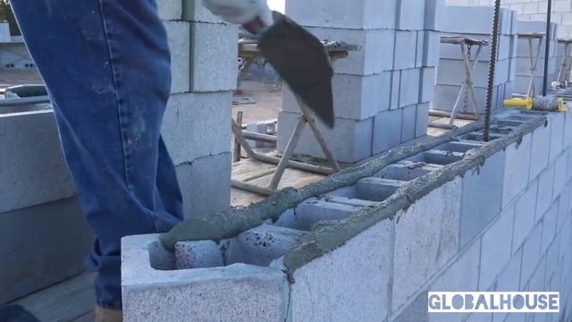 Строительство забора из блока от TOO"GlobalHouse" смотреть онлайн