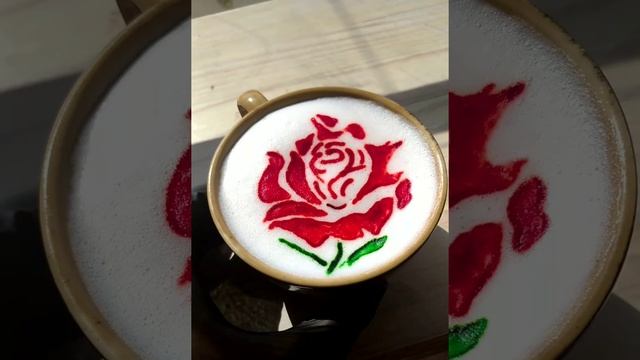 Латтеарт роза #art #draw #drawing #latte #latteart #rose #арт #латте #латтеарт #роза #кофе #coffee