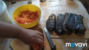 Соленые баклажаны с овощами#соленыебаклажаны