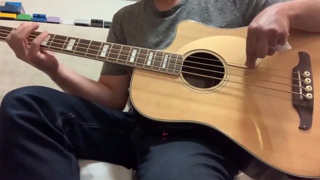 2012 Fender Kingman Acoustic Electric Bass Guitar смотреть онлайн