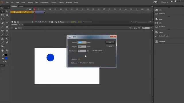 Flash Tutorial: How to Export an Image Sequence in Adobe Flash Professional CC 2015