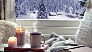 Нежное ФОРТЕПИАНО / КРАСИВАЯ музыка / Зимнее УТРО / УЮТНЫЙ пейзаж за ОКНОМ...