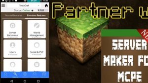 Partner with server maker for MCPE + TouchCraft infinity edition!