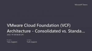 VMware Cloud Foundation (VCF) Architecture - Consolidated vs. Standard