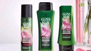 Реклама шампуня Gliss Kur Biotech Restore (Новый канал, декабрь 2019)