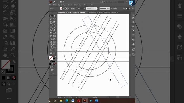 Circle Shape Logo Drawing | Graphic Design #illustrator_video #shortvideos