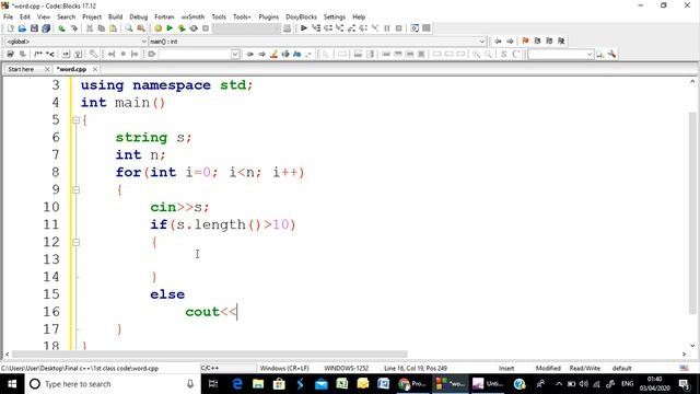Codeforces "Way to long word" solutions in Bangla | Cpp language