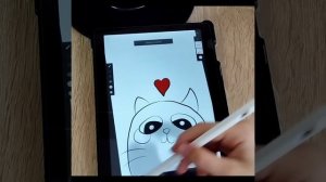 Я вернулась? Рисовавние милого котика. Мир рисования.