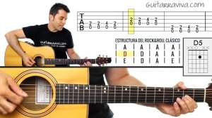 Aprende a tocar Rock & Roll en guitarra! paso a paso y muy fácil! tutorial