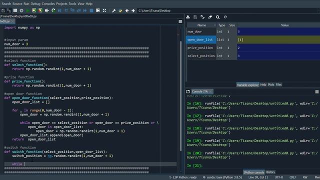 Monty Hall simulation in python | จำลองเล่นเกม Monty Hall ใน python | switch ดีกว่า stay จริง смотреть онлайн