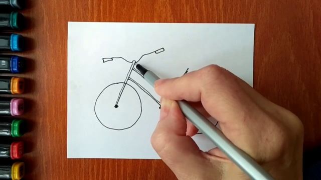 Как нарисовать велосипед / How to draw a bicycle смотреть онлайн