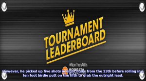 Tournament leaderboard