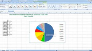 Cara cepat membuat diagram lingkaran di Microsoft Excel 2007