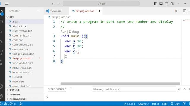 How to Create First Program in Dart ||Flutter Tutorial : Dart Programming Language @MamtaFulwary