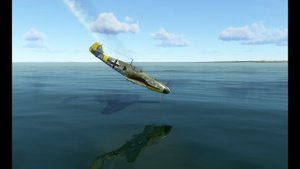 ЛаГГ-3 против  Bf 1o9 F-2,   вражеский истребитель сбит, расстрелял врага на зависании