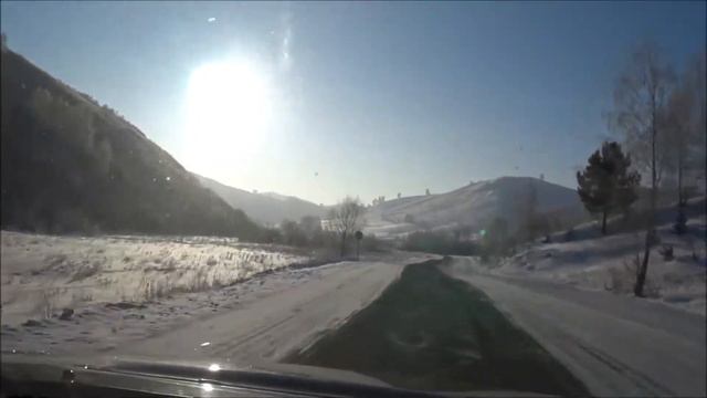 ДОРОГА БИЙСК СОЛОНЕШНОЕ Солоновка Медведевка Березово Лютаево Первомайский Алтайский край ЗИМА