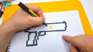 ДИГЛ ПЛАМЯ из CS:GO !в скине Пламя ! block strike !РИСУНКИ ПО КЛЕТОЧКАМ !Desert Eagle CS:GO DIY