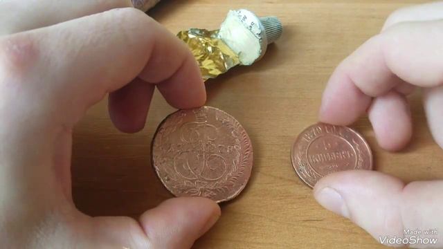 Патинирование медных монет в домашних условиях . Быстрый способ нанесения патины на монету !