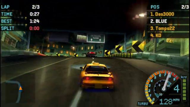 NFS Underground Rivals - Novice Lap Knockout Event 3 Bronze Difficulty(PPSSP HD) смотреть онлайн