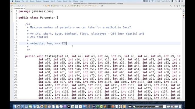 Tricky Interview Question: Maximum Number of Method Parameters Allowed in #Java