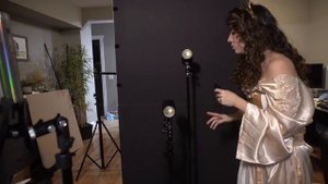 Backlit Self-Portraits with Flash, Behind The Scenes using Canon R5, RF 85mm 1.2