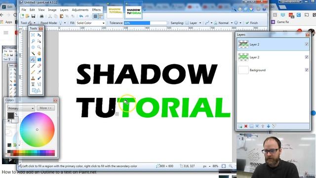 How To Do Shadow, Outline Text, and Stroke for Paint.Net (no plugins!) смотреть онлайн