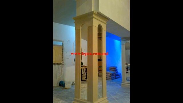 Лепнина из гипса - арки, колонны, полу колонны,карнизы, lepca-lucrari din gips +37369295201 смотреть онлайн