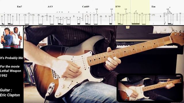 It's Probably Me - Sting & Eric Clapton | Guitar solo cover with tabs #31 смотреть онлайн