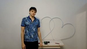 Сдвоенное сердце из воздушных шаров