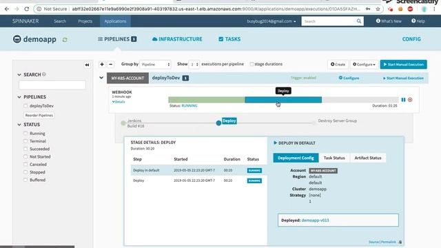Deploying to Kubernetes cluster using Spinnaker and Jenkins demo смотреть онлайн
