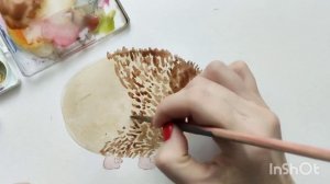 Видеоурок 4. Ежик акварелью. Для детей 9+ и взрослых