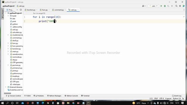 python Tutorial | for loop in python in hindi | python tutorial for beginners in hindi