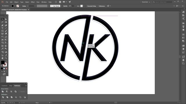 professional logo design || NK logo Design || How to make Letter logo on illustrator смотреть онлайн
