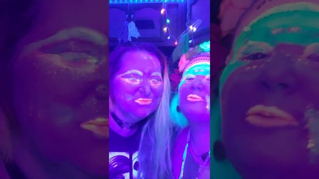 my girlfriend and I showing off UV makeup