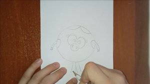 Рисуем вместе  Смешарика Нюшу