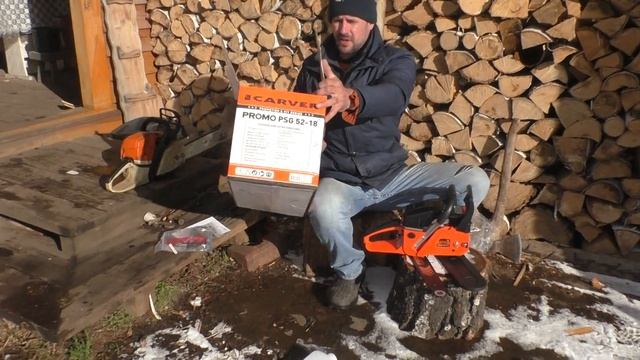 Бюджетная пила для Деда, бензопила КАРВЕР 52-18 смотреть онлайн