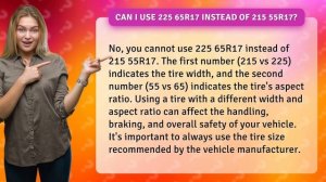 Can I use 225 65R17 instead of 215 55R17?