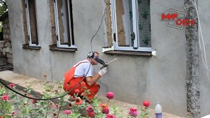 Установка окон из профиля REHAU в саманном доме Бл Хутор