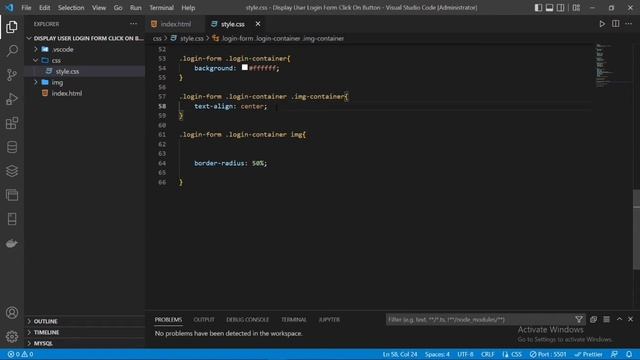User Login Form Display  click on the Login Button | CSS & JS #html #css #javascript #webdevelopmen