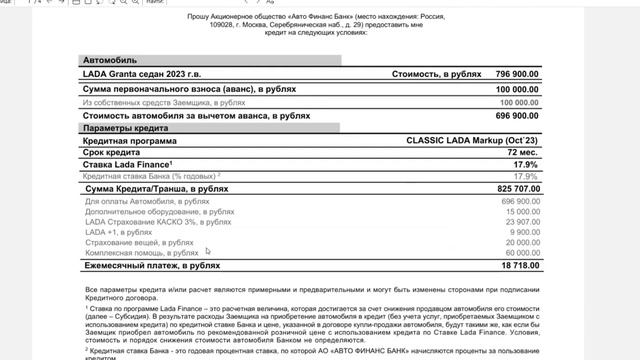 Отказ от независимой гарантии ООО Юридический партнер в течении 14 дней (кредит в Авто Финанс Банк)