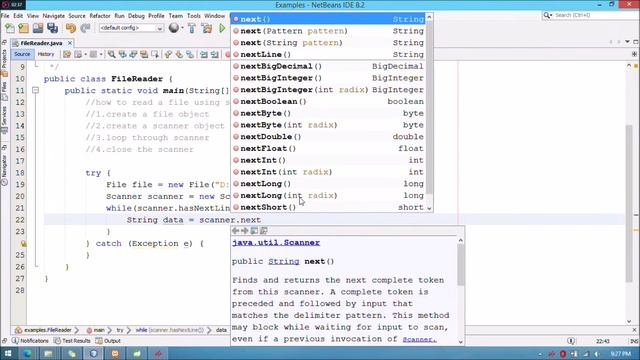 Read a File using Scanner class | JAVA Code Examples