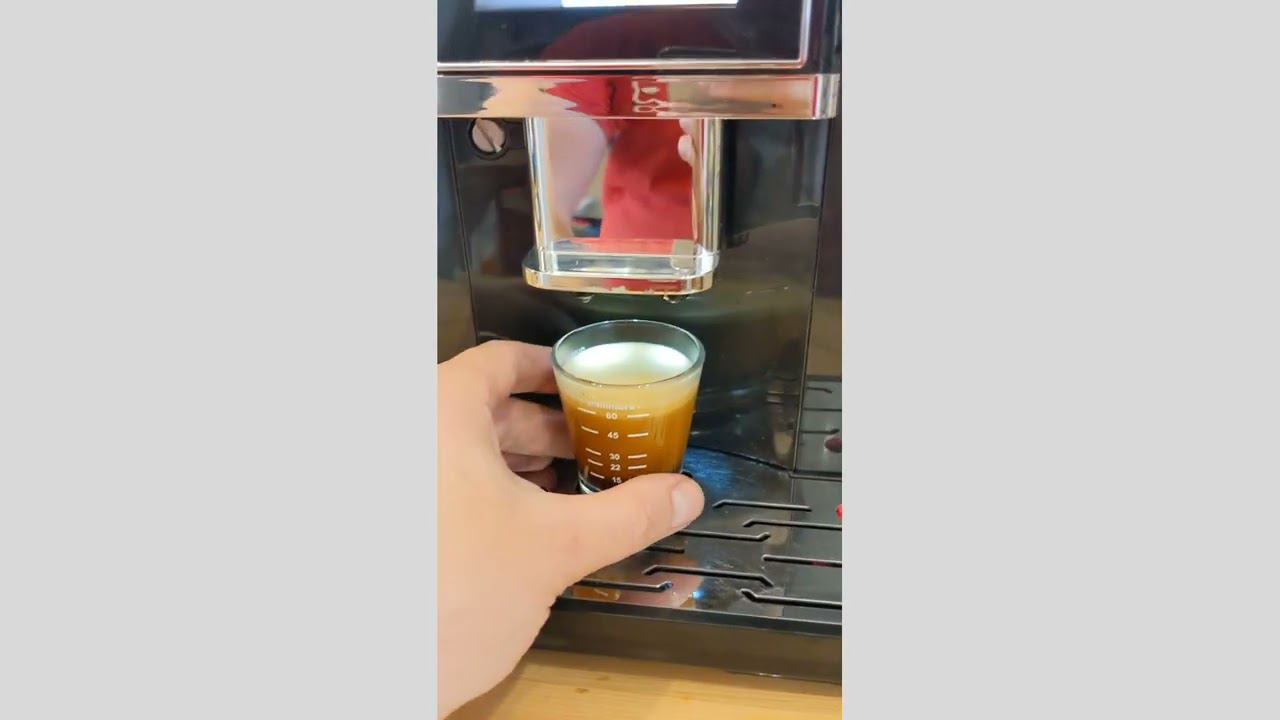 Кофемашина MILETTO MLT 505 Prestigio полный автомат, демонстрация работоспособности смотреть онлайн