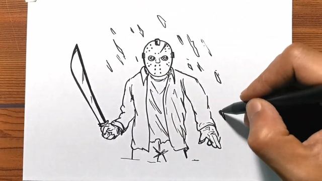 How to Draw Jason Voorhees Step by Step