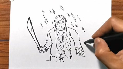 How to Draw Jason Voorhees Step by Step
