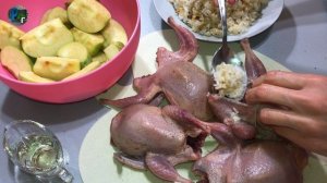 ПЕРЕПЕЛА с яблоками ФАРШИРОВАННЫЕ рисом. ВКУСНЫЙ обед выходного дня гарантирован! Как приготовить.