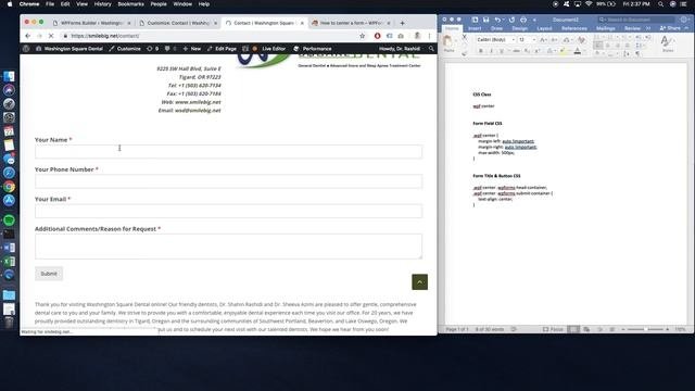 How To Center A WPForms Form And Submit Button