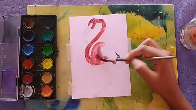 como DIBUJAR Y PINTAR un FLAMENCO más su SIMBOLOGIA ?✨ смотреть онлайн
