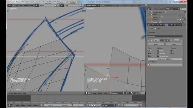 Vídeo tutorial Modelando Capacete do Ironman parte 5 no Blender 2.62 смотреть онлайн